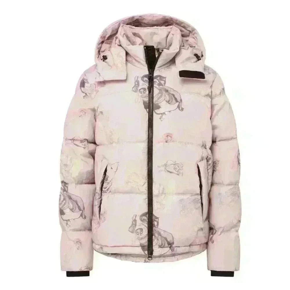 THE VERY WARM Pink Yuri Down Puffer Jacket Hooded Winter Coat Adult Unisex XS